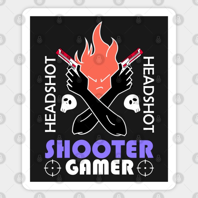 shooter gamer headshot Magnet by ArtStopCreative